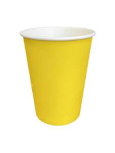 Стакан бумажный 350 мл ЖЕЛТЫЙ 1/50/1000